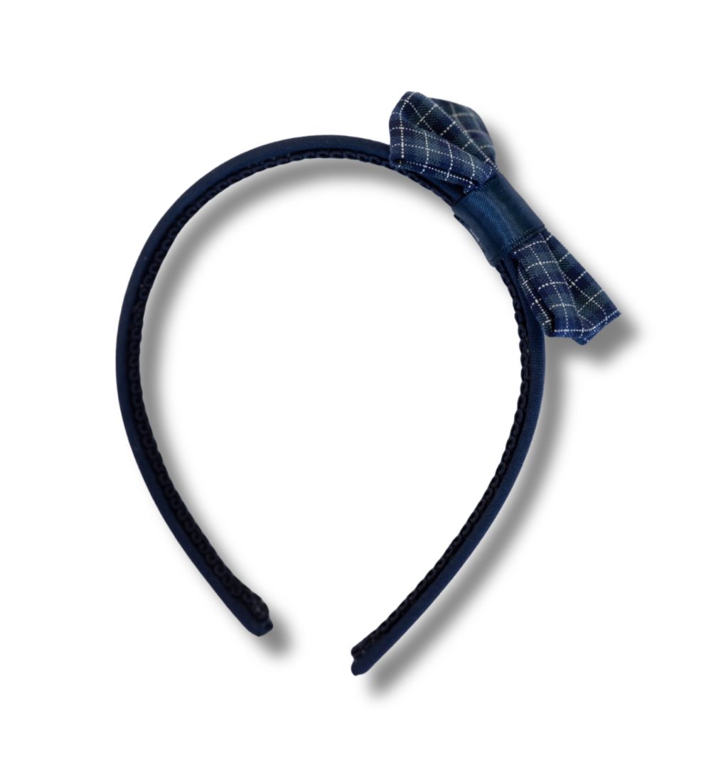 Alice Headband thin Navy with ILC Bow